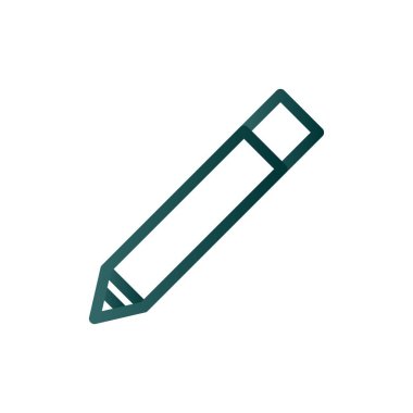 Kalem Satırı Gradyan Vektör Simgesi Tasarımı