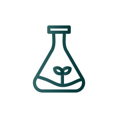 Beaker Çizgisi Gradyan Vektör Simgesi Tasarımı