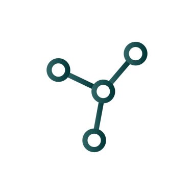 Moleküller Satırı Gradyan Vektör Simgesi Tasarımı