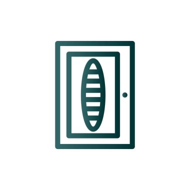 Kapı Satırı Gradyan Vektör Simgesi Tasarımı