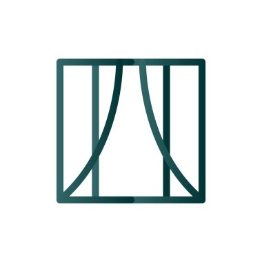 Pencere Satırı Gradyan Vektör Simgesi Tasarımı