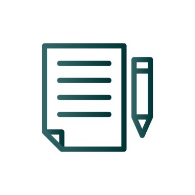 Sözleşme Satırı Gradyan Vektör Simgesi Tasarımı