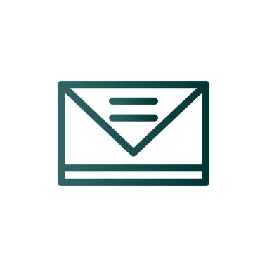 E- posta Satırı Gradyan Vektör Simgesi Tasarımı