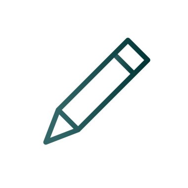 Kalem Satırı Gradyan Vektör Simgesi Tasarımı