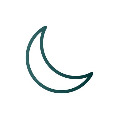 Ay Çizgisi Gradyan Vektör Simgesi Tasarımı