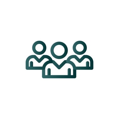 Halk Satırı Gradyan Vektör Simgesi Tasarımı