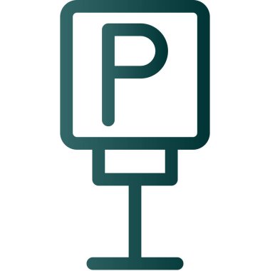 Park İmzalama Satırı Gradyan Vektör Simgesi Tasarımı