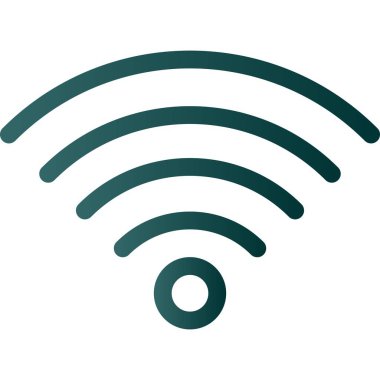 wifi Satırı Gradyan Vektör Simgesi Tasarımı