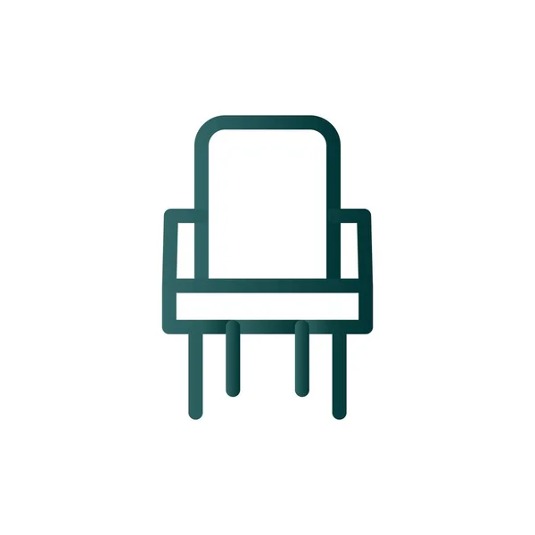 Linha Cadeira Gradiente Vector Ícone Desig —  Vetores de Stock