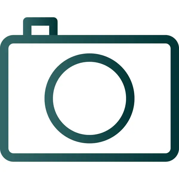 Camera Line Gradient Vector Icon Desig — Stock Vector