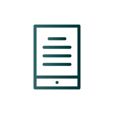 Ebook Satırı Gradyan Vektör Simgesi Tasarımı