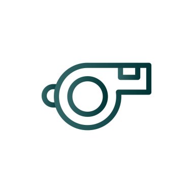 Whistle Satırı Gradyan Vektör Simgesi Tasarımı