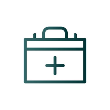 İlk Yardım Kit Satırı Gradyan Vektör Simgesi Tasarımı