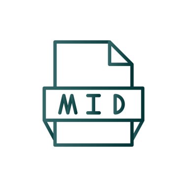 Orta Satır Gradyan Vektör Simgesi Tasarımı