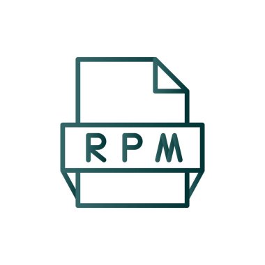 Rpm Satırı Gradyan Vektör Simgesi Tasarımı
