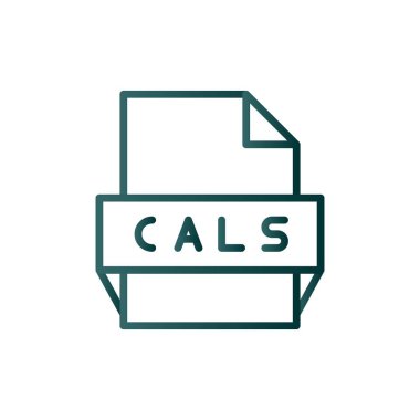 Cals Satırı Gradyan Vektör Simgesi Tasarımı