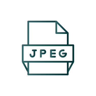 Jpeg Satırı Gradyan Vektör Simgesi Tasarımı