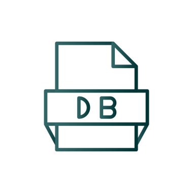 Db Satırı Gradyan Vektör Simgesi Tasarımı