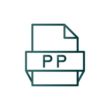 Pp Satırı Gradyan Vektör Simgesi Tasarımı