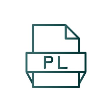 Pl Satırı Gradyan Vektör Simgesi Tasarımı