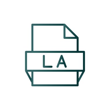 La Line Gradyan Vektör Simgesi Tasarımı