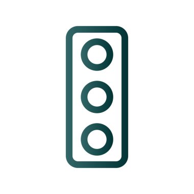 Trafik Işığı Çizgisi Gradyan Vektör Simgesi Tasarımı