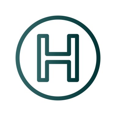 Hastane Hattı Gradyan Vektör Simgesi Tasarımı