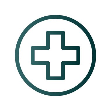 Tıbbi Satır Gradyan Vektör Simgesi Tasarımı