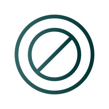 Yasaklama Satırı Gradyan Vektör Simgesi Tasarımı