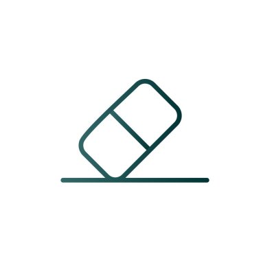 Silgi Satırı Gradyan Vektör Simgesi Tasarımı