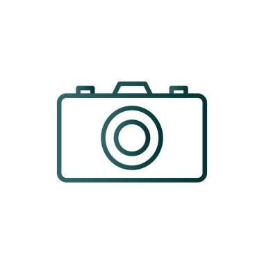 Kamera Hattı Gradyan Vektör Simgesi Tasarımı