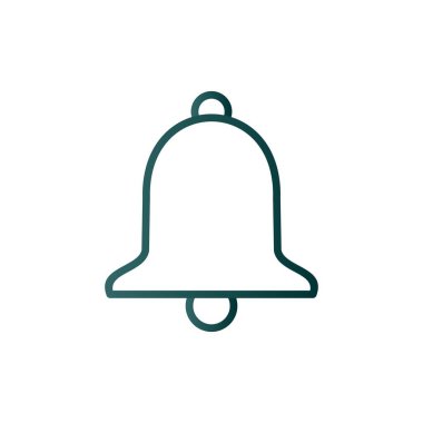 Çan Çizgisi Gradyan Vektör Simgesi Tasarımı