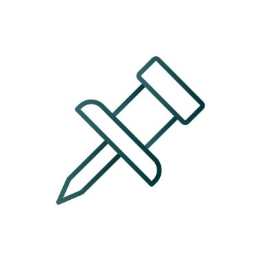 Pin Satırı Gradyan Vektör Simgesi Tasarımı