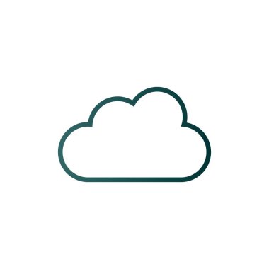 Bulut Satırı Gradyan Vektör Simgesi Tasarımı