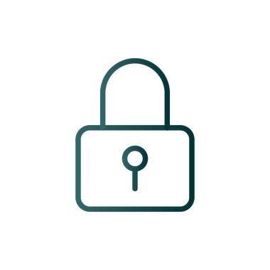 Satır Gradyan Vektör Simgesi Tasarımı Kilitle