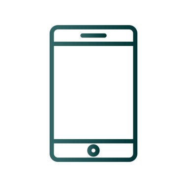 Akıllı Telefon Hattı Gradyan Vektör Simgesi Tasarımı