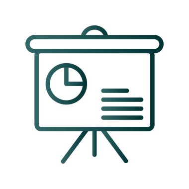 Turta Çizgisi Gradyan Vektör Simgesi Tasarımı