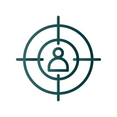 Hedef Satır Gradyan Vektör Simgesi Tasarımı