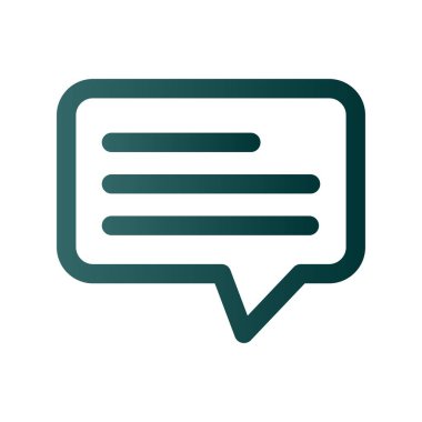 İleti Satırı Gradyan Vektör Simgesi Tasarımı