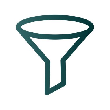  Filtre Satırı Gradyan Vektör Simgesi Tasarımı