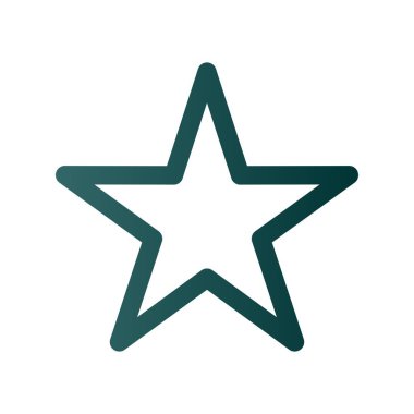 Yıldız Çizgisi Gradyan Vektör Simgesi Tasarımı