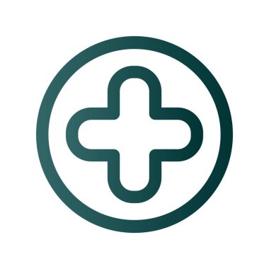 Artı Satır Gradyan Vektör Simgesi Tasarımı