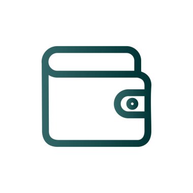 Cüzdan Satırı Gradyan Vektör Simgesi Tasarımı