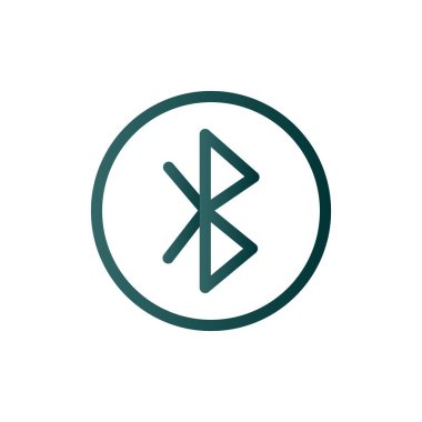Bluetooth Çizgisi Gradyan Vektör Simgesi Tasarımı