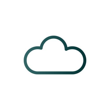 Bulut Satırı Gradyan Vektör Simgesi Tasarımı