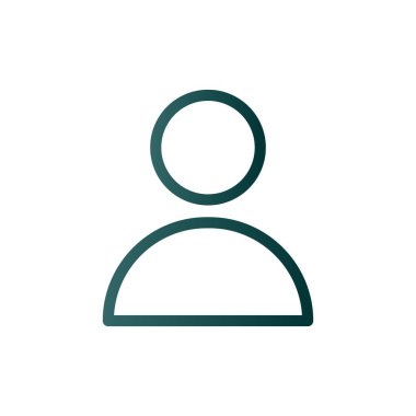 Kullanıcı Satırı Gradyan Vektör Simgesi Tasarımı