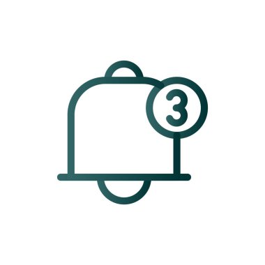 Alarm Satırı Gradyan Vektör Simgesi Tasarımı