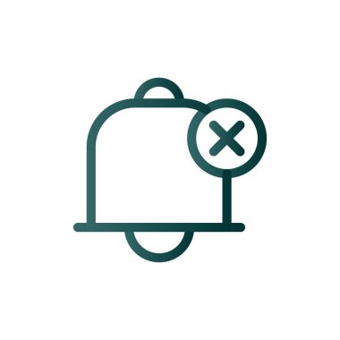 Çan Çizgisi Gradyan Vektör Simgesi Tasarımı