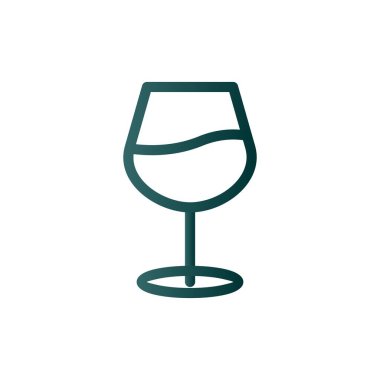 İçme Satırı Gradyan Vektör Simgesi Tasarımı