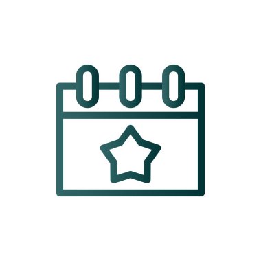 Olay Satırı Gradyan Vektör Simgesi Tasarımı